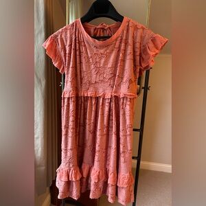 Anthropologie Babydoll Dress with Ruffle Accents
